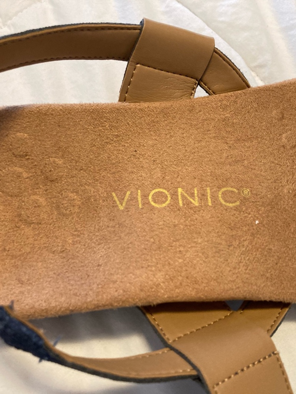 Vionic Reese Denim Blue Double Strap Buckle Sandals size 10 new without box - Picture 4 of 6